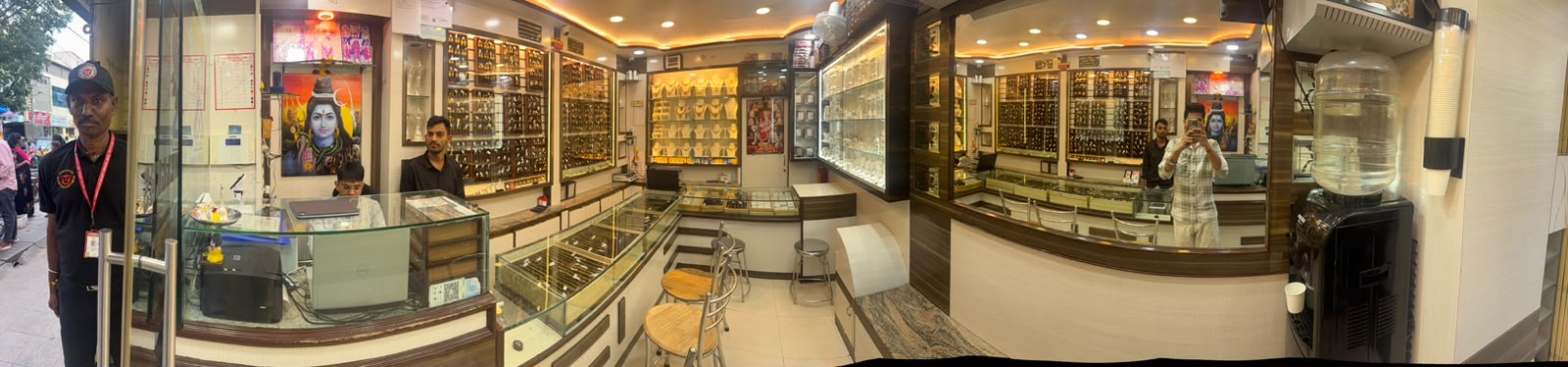 Kamala Jewellers showroom interior panorama